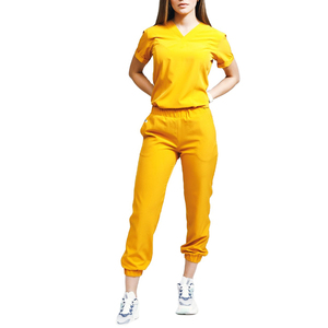 Offre Spéciale Anti-rides doux infirmière Scrubs hôpital médical Scrubs femmes soins infirmiers survêtement Scrubs uniformes ensemble dernière arrivée uniformes - Product Image 4