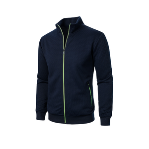 Chaqueta elegante de primavera para hombre, Sudadera con capucha Jacquard con cremallera para Patrón de otoño para primavera otoño verano Servicio OEM disponible - Product Image 3