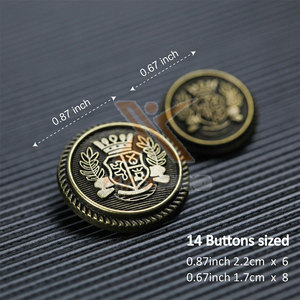 กระดุมชุดเครื่องแบบพิธีการกระดุมเหล็กสีตามสั่ง - Product Image 4