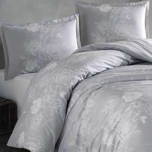 Ensemble de housse de couette double chic Ranforce Arnor V2 Ensemble de couette élégant gris - Product Image 2