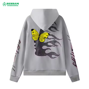 Sweat-shirts à capuche streetwear de haute qualité, 360 g/m², 100 % coton, coupe classique, en molleton/éponge française, respirants, séchage rapide, effet vieilli - Product Image 6