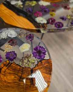 Modern Artistic Style Luxury Dining Room <b>Table</b> Eco-Friendly <b>Walnut</b> Wood Epoxy Resin Hand-painted River <b>Table</b> for Hotels TIMELESS - Product Image 3