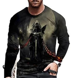 Camiseta de Manga Larga para Hombre al por Mayor, de Alta Calidad, Tela de Poliéster, Cuello Redondo, Ropa Deportiva Casual, Logotipo Personalizado - Product Image 1