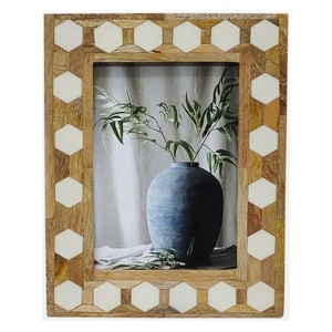 Modern Style High Quality Wood and Resin Table Top <b>4x6</b> and 8x10 Square MDF Board Photo <b>Frame</b> Decorative Glass Front - Product Image 5