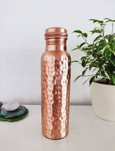 Handmade 950ML Minimalist Style Ayurveda Water <b>Bottle</b> Pure Silver Copper Leak Proof Direct Drinking for Metal Drinkware - Product Image 5