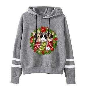 Sudadera CON CAPUCHA DE Navidad para hombre adulto de diseño único 100% algodón ligero y duradero bordado Puff estampado para invierno - Product Image 6