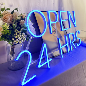Customed Open 24 <span class=keywords><strong>Hours</strong></span> insegne al Neon nuova scheda prodotto insegna al Neon per Business adatto centro commerciale parco ospedali AC/DC alimentato - Product Image 2