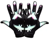 Guantes de Fútbol Americano para Niños Marca Handlady, Venta al Por Mayor, Cuero Sintético Dorado con Revestimiento de Silicona, Gran Agarre, Antideslizantes