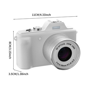 नवीनतम HD 2.7k 6x ऑप्टिकल जूम डिजिटल कैमरा dslr कैमरा 3.0 'ips स्क्रीन एंटी-शेक रेट्रो विंटेज कैमरा