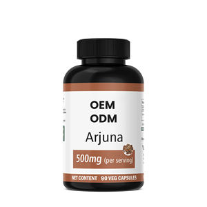 Suplementos herbales Arjuna Cápsulas 500mg 90 Cápsulas Botella para adultos No para mujeres embarazadas OEM ODM Disponible - Product Image 1