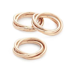 Décoration de table pour la maison et le mariage Rond de serviette en fil métallique Fait à la main Cuivre Fini Porte-serviettes rond Artisanat - Product Image 2