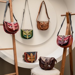 Nouveau Style occidental imprimé Animal fourrure cuir sacs à bandoulière de haute qualité à la mode véritable fourrure animale cuir fronde côté sacs à main - Product Image 1