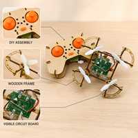 Kit de drone en bois DIY KOUYIKOU 2026, jouet volant télécommandé, ensemble de montage de quadricoptère, modèle éducatif STEM pour enfants