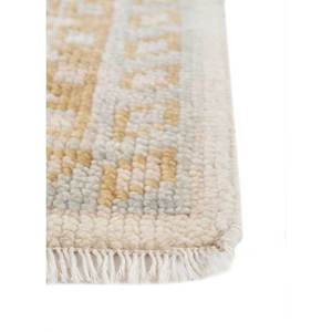 Thyme Ivory Wool Hand Knotted <b>Rugs</b> Geometric Pattern Living Room Carpet for Entryway Hallway and Teen's <b>Space</b>-PKWL-1080 - Product Image 4