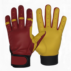 Wholesale <b>Baseball</b> Batting <b>Gloves</b> Custom Logo Premium Grip Durable Leather Adult Youth Practice Match <b>Gloves</b> - Product Image 4