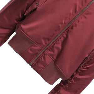 Factory Price Men Full <b>Brown</b> Satin Bomber Jacket Made in Pakistan Sialkot Customized Man Plus Size Satin Jacket - Product Image 4