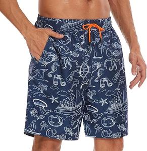 Shorts de plage pour hommes de haute qualité en gros, été, 100% polyester, décontractés, logo personnalisé sur le devant, séchage rapide, imperméable - Product Image 1