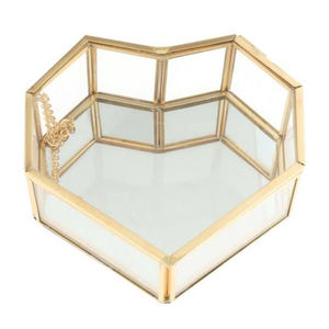 Elegant Handmade Rectangular <b>Glass</b> <b>Jewelry</b> <b>Box</b> With Gold Brass Metal Frame Storage Organizer For Home Decor & Wedding Gifting - Product Image 6