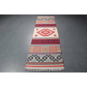 2.6x8.1 ft <b>Runner</b> Turkish Vintage Rug, <b>Red</b> Plants & trees Wool Rug - Product Image 5