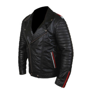 Chaqueta de Cuero Marrón de Alta Calidad para Hombre, Estilo Bomber, Cuello Alto, Personalizable, para Todas las Temporadas, Impermeable, Estilo Urbano, para Invierno - Product Image 6