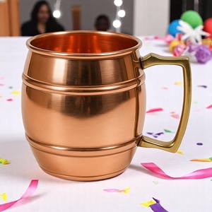 Venta al por mayor de lujo ecológico martillado de cobre Moscow Mule Mug Pure Copper Metal Drinkware Design Piece en venta - Product Image 4