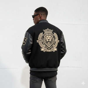 Chaqueta universitaria con logotipo personalizado, mezcla de lana y cuero para hombre, béisbol universitario, Letterman con bordado de chenilla - Product Image 3