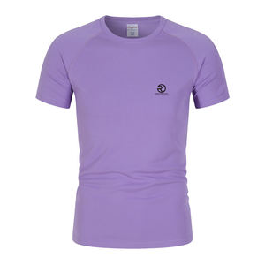 Haute qualité Fitness Gym Wear séchage rapide décontracté couleur Pure uni T-shirt pour hommes Logo personnalisé imprimé hommes t-shirts - Product Image 3