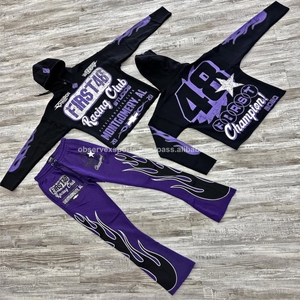 Chándales con Capucha de Alta Calidad, Corte Holgado, con Impresión de Logotipo Personalizado, 100% Algodón, Mejor Proveedor, Precio al por Mayor - Product Image 3