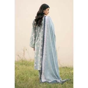 BAROUQE-3PC Chemise en Chiffon Imprimé KARANDI avec DUPATTA et PANTALON-BIC-2576 - Product Image 4