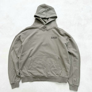 Sweat-shirts à capuche personnalisés pour hommes, vêtements en gros, haute qualité, 350 g/m², poids lourd, marque OEM, sweat-shirts à capuche personnalisés avec poche boutonnée - Product Image 1