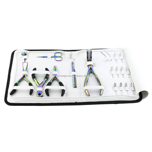 ชุดเครื่องมือต่อผมแบบกำหนดเองชุดเครื่องตัดเคราตินแบบถักเปียช่วยในการพรากจากกันนิ้วรูปทรงตัวซี4ชิ้นสำหรับร้อยเกลียว - Product Image 1