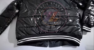 Mens Varsity Style Puffer Jacket Wholesale Light Wait Hooded Warm <b>Plus</b> <b>Size</b> Winter <b>Coat</b> Nylon Bubble Puff Padded Down Jacket - Product Image 5