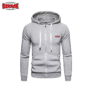 2025 nouveauté hommes sweat à capuche en coton biologique avec Logo personnalisé broderie fermeture à glissière respirant bouffée impression pour l'automne - Product Image 3
