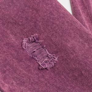 Wholesale Men's Custom Casual <b>Red</b> <b>Denim</b> <b>Jacket</b> with Ripped Hoodie Design 100% Cotton Zipper Closure Winter Season <b>Jacket</b> - Product Image 4