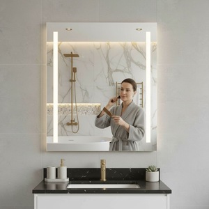 Nuevo Espejo LED Infrarrojo WAVE SENOR Contemporáneo, Cuadrado, Sin Marco, Calentamiento Rápido, con Fibra de Carbono e Iluminación - Product Image 3