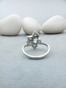 Custom Fancy Solitaire VVS Moissanite Diamond Compromiso Anillo de bodas 925 Sterling Silver Set 14K Trendy 100% Satisfaction - Product Image 4