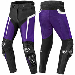 Pantalones de Motociclismo de Cuero Personalizados de Victory Company, Pantalones de Protección para Motociclistas con Deslizadores de Rodilla - Product Image 5