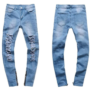 Jeans grande taille décontractés pour hommes Pantalon vieilli de couleur unie Cordura Design respirant personnalisé de meilleure qualité Taille Saison d'hiver - Product Image 1