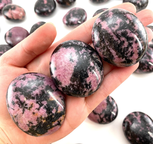 Piedra de Palma de Rodonita de alta calidad, cristal de Rodonita pulido, gran oferta - Product Image 5