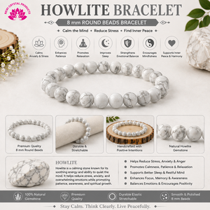 สร้อยข้อมือคริสตัลโฮไลต์ธรรมชาติขนาด 8 มม. เพื่อความสงบ ความอดทน สมดุลอารมณ์ และพลังบวก - Product Image 3