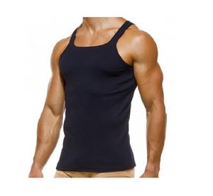 Logo personnalisé imprimé coton hommes élégant débardeurs gym fitness coupe carrée muscle côtes singulet pour hommes confortable débardeur - Product Image 6