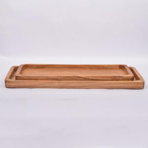 Platos Rectangulares de Madera de Acacia para Servir Comida/Barbacoa/Buffet, Regalo para Amigos y Familiares - Product Image 5