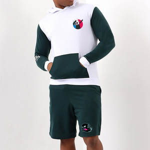 Hombres High Street Impreso Otoño Moda Peso Pesado Transpirable Secado rápido Suelto Casual Sudadera con capucha y corto Fitness Hombres Conjuntos - Product Image 5