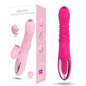 Masseur vibrant rechargeable par USB pour femmes avec fonction de léchage de langue - Product Image 3