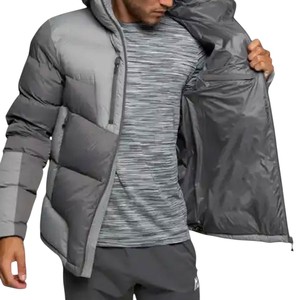 2025 nouveau Design veste bouffante à capuche hiver chaud fermeture éclair Logo personnalisé veste bouffante pour hommes et femmes - Product Image 4