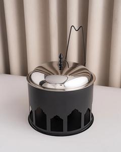 Moderne Noir Premium Arabe Design Personnalisé Décoratif Moyen-Orient Réchauffeur de Nourriture Buffet Hotpot Casseroles Dans les Prix de Gros - Product Image 2