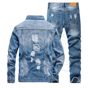 Conjunto de pantalones vaqueros ligeros de bajo precio para hombres, conjunto de pantalones vaqueros cómodos para hombres adultos, ropa informal, conjunto de pantalones vaqueros para hombres - Product Image 2