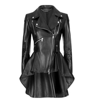 Nouvelle mode veste de moto d'hiver pour hommes et femmes de High Street marron foncé grande taille véritable PU coupe-vent coupe-vent porte-manteau