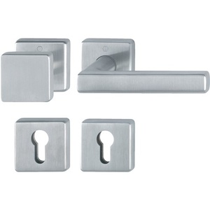 Juego de Manijas para Puerta Cortafuego Dallas FS-E43L/52/52S/1643 de Acero Inoxidable F69 D/K, Grosor de Puerta 40-65 mm, PZ Cuadrado DIN - Product Image 1