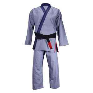 Produit par les fabricants chinois Arts martiaux Kimono Jiu Jitsu Judo Équipement JUDO Uniforme Gi Étudiant Blanc/bleu Personnalisé - Product Image 1